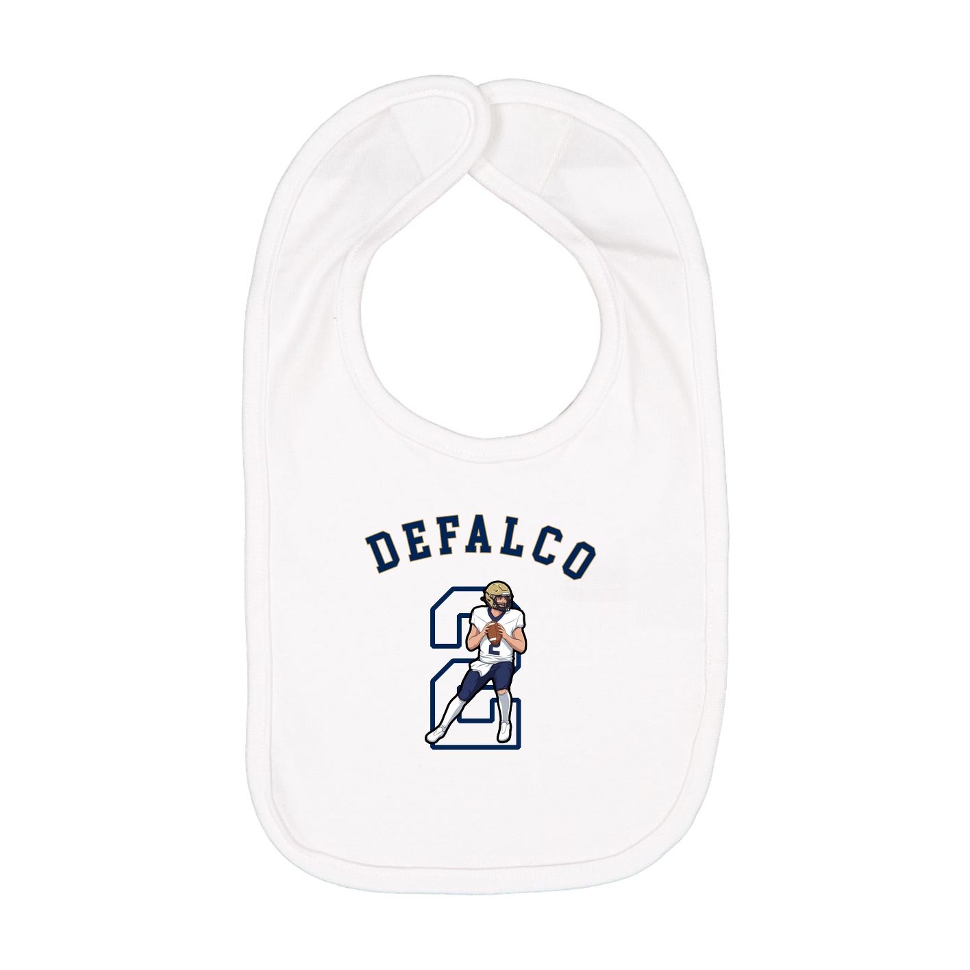Infant Bib — Shirsey Arch in White