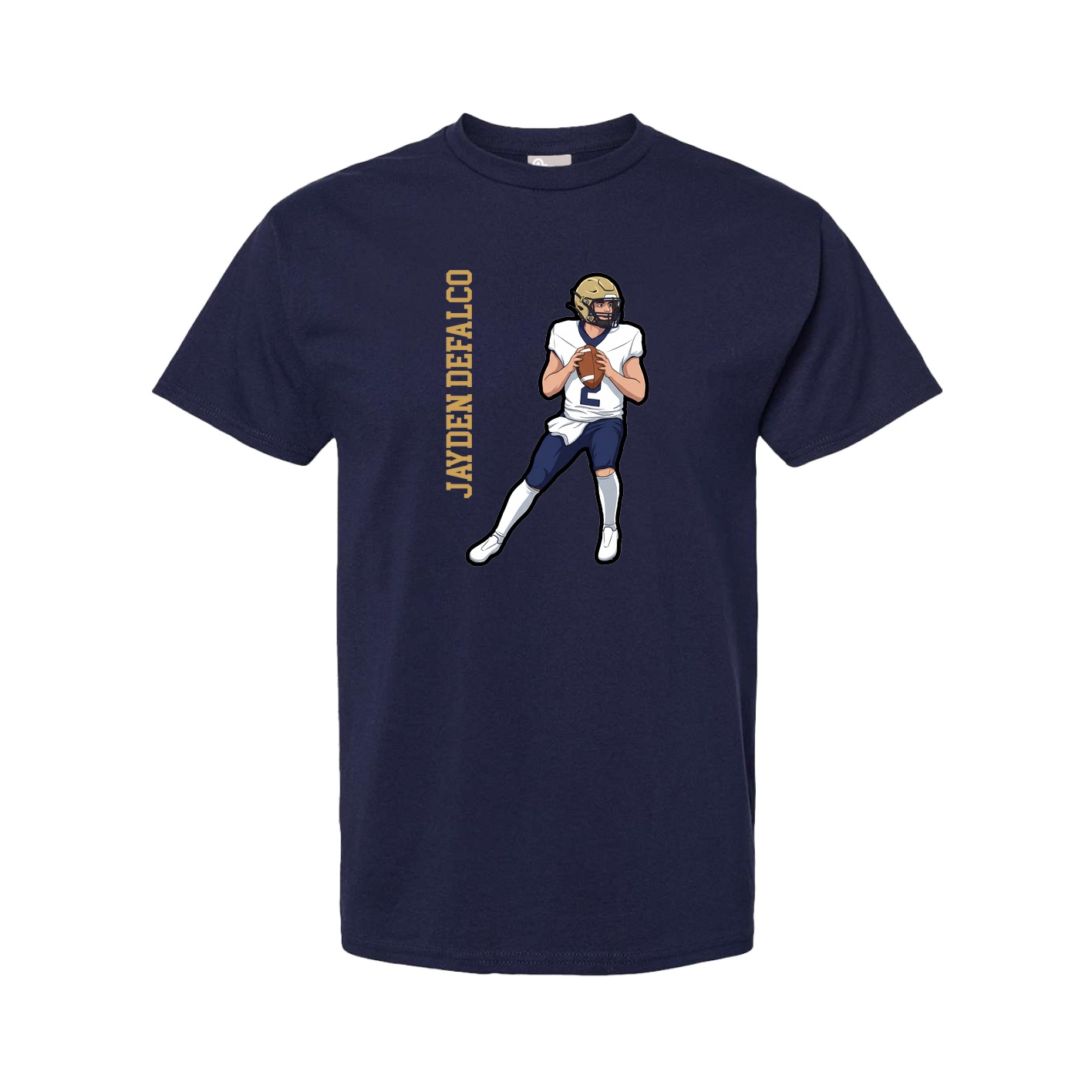 Youth Tee — Name Vertical in Navy