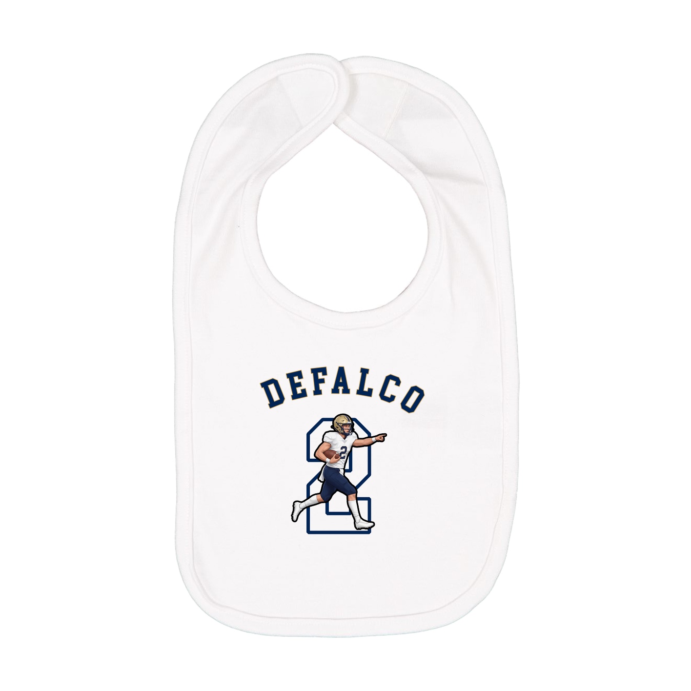 Infant Bib — Shirsey Arch in White