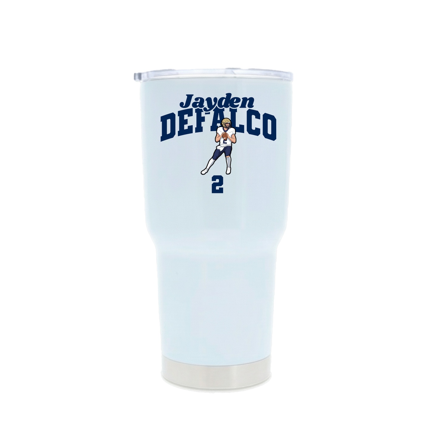 30oz Stainless Steel Tumbler — Signature Arch in White