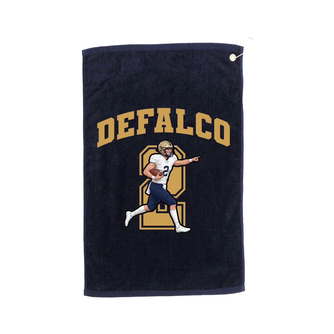 Golf Towel — Number in Navy