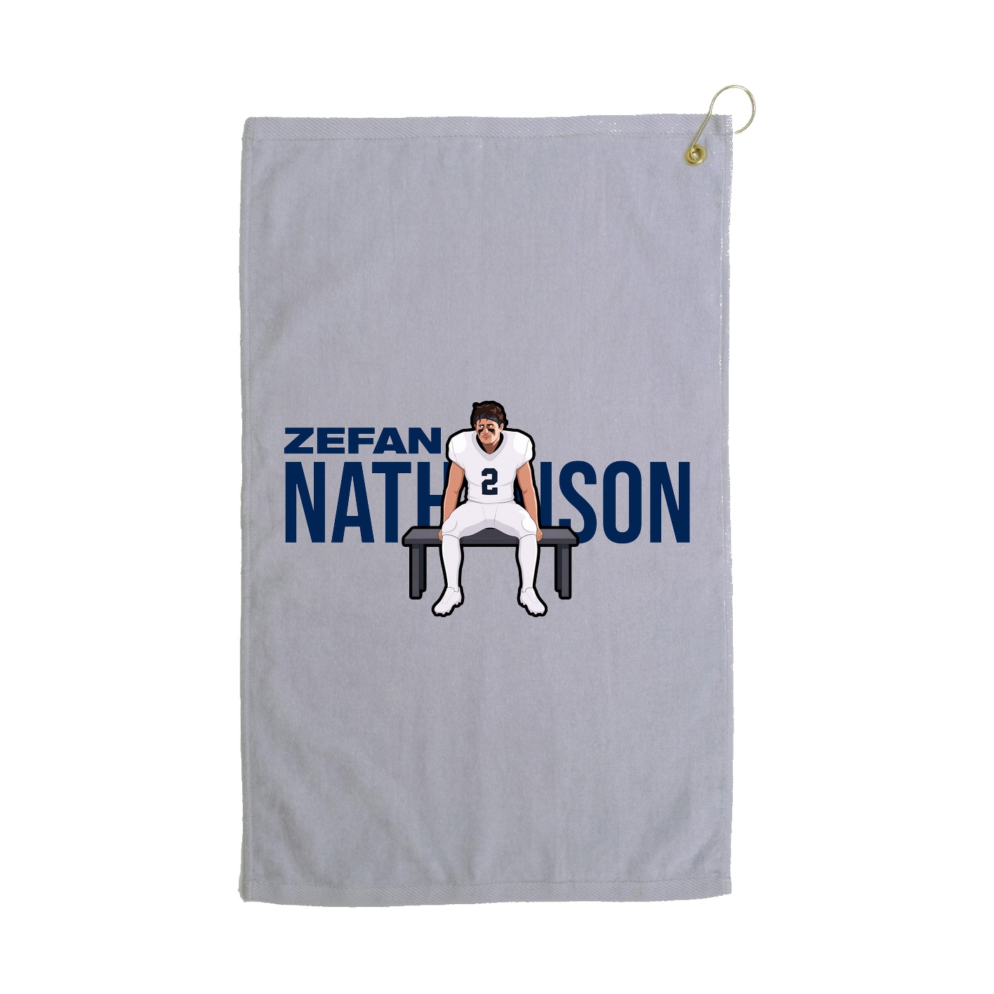 Golf Towel — Player Name in Grey