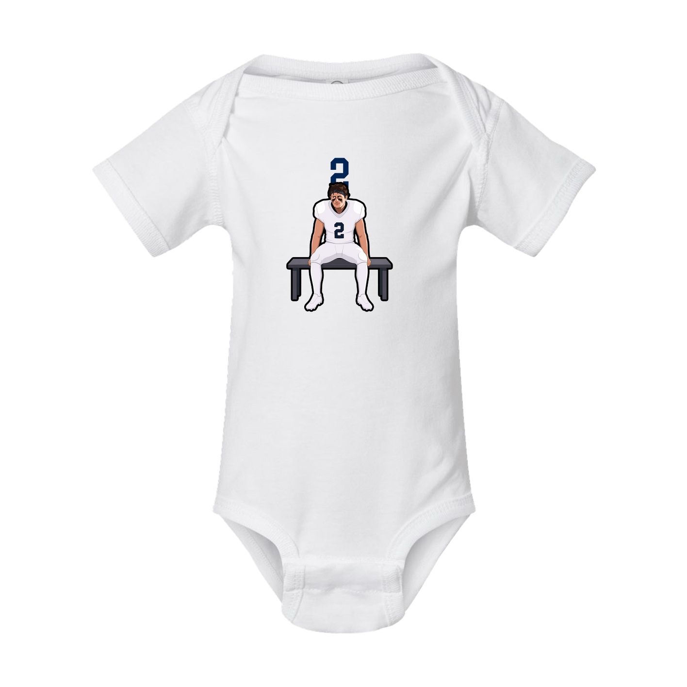 Baby Onesie — Number Top in White