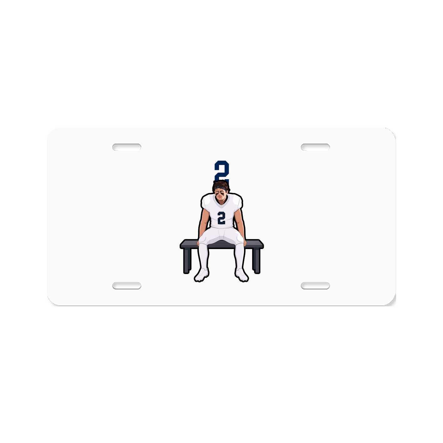 License Plate — Number Top in Classic