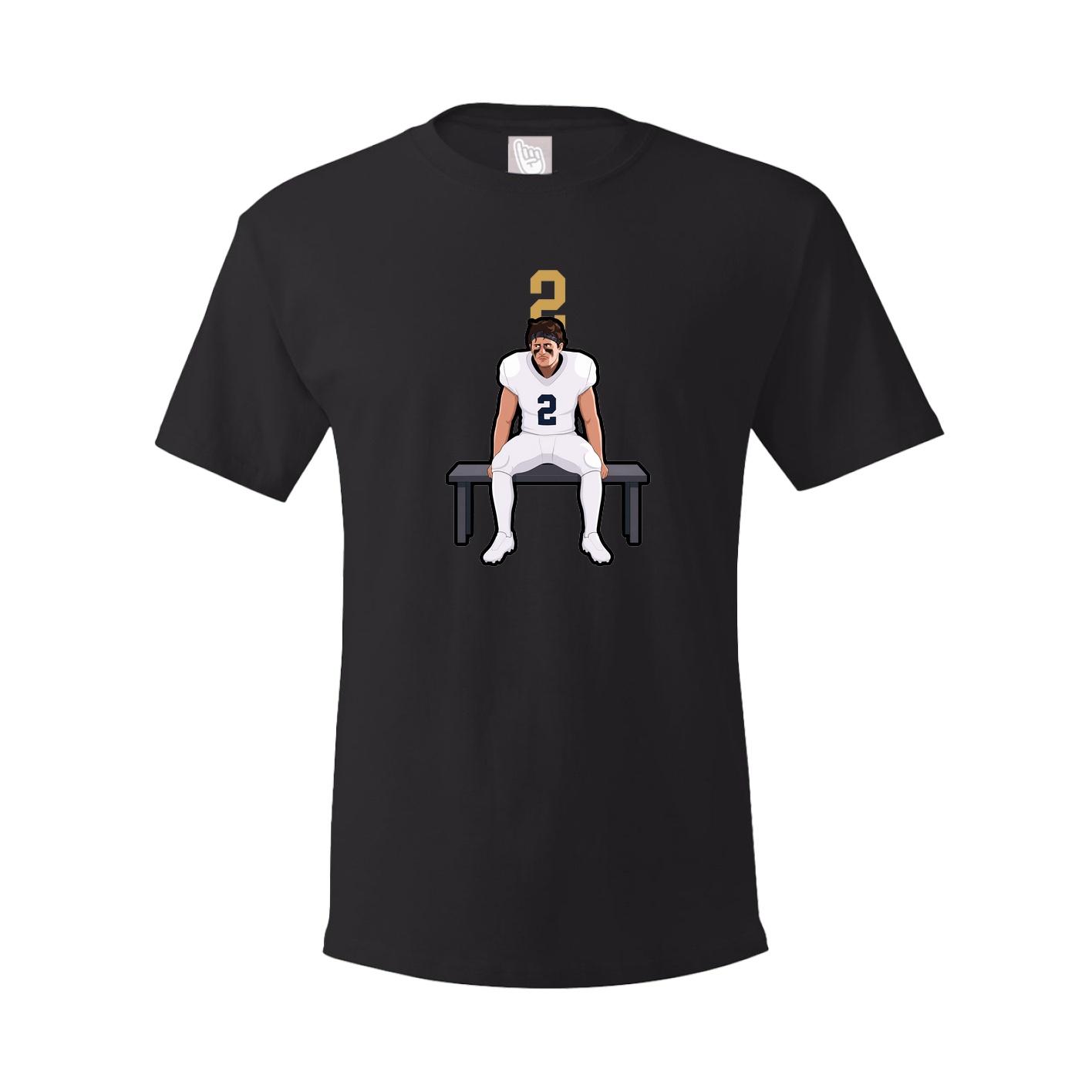 Youth Tee — Number Top in Black