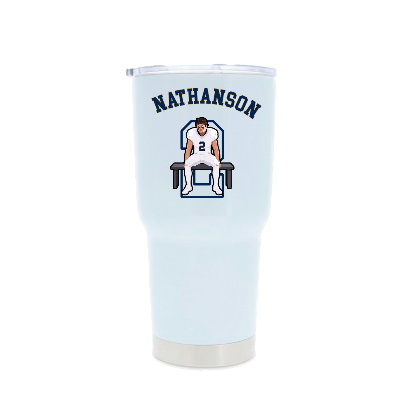 30oz Stainless Steel Tumbler — Shirsey Arch in White