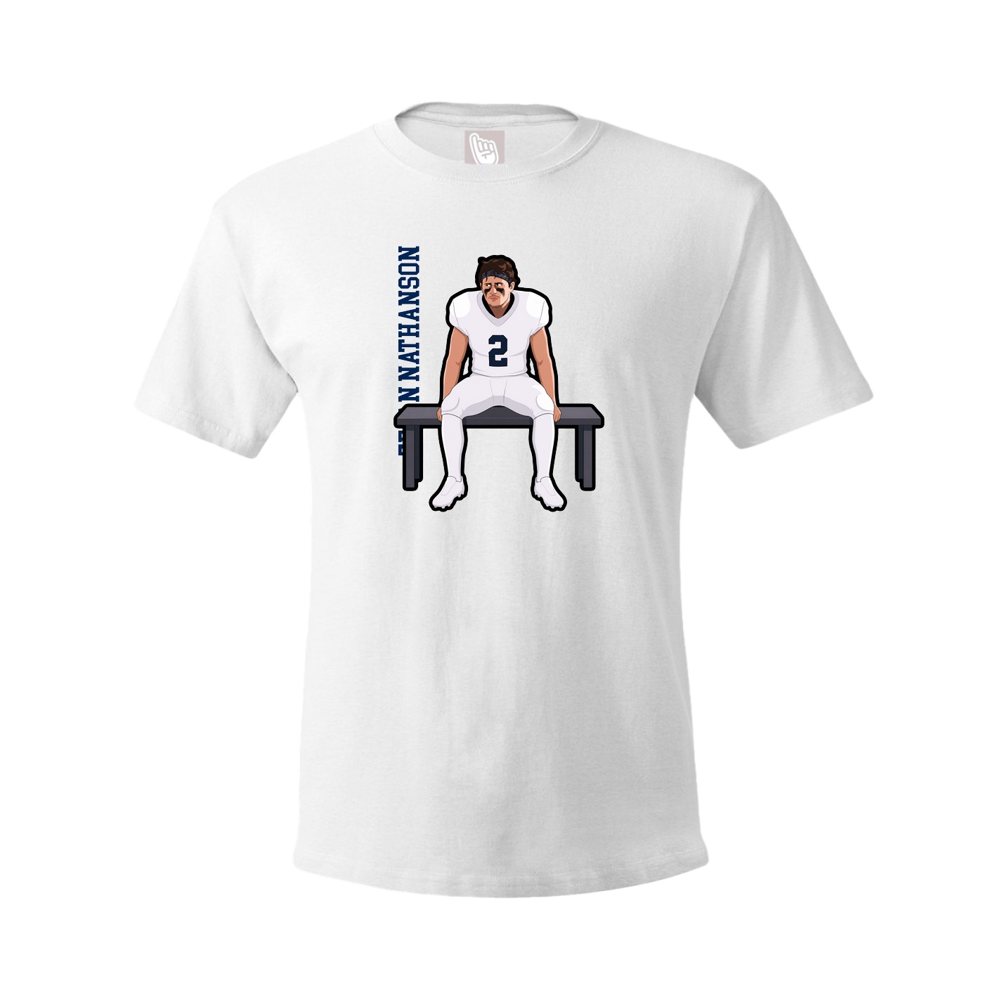 Tee — Name Vertical in White
