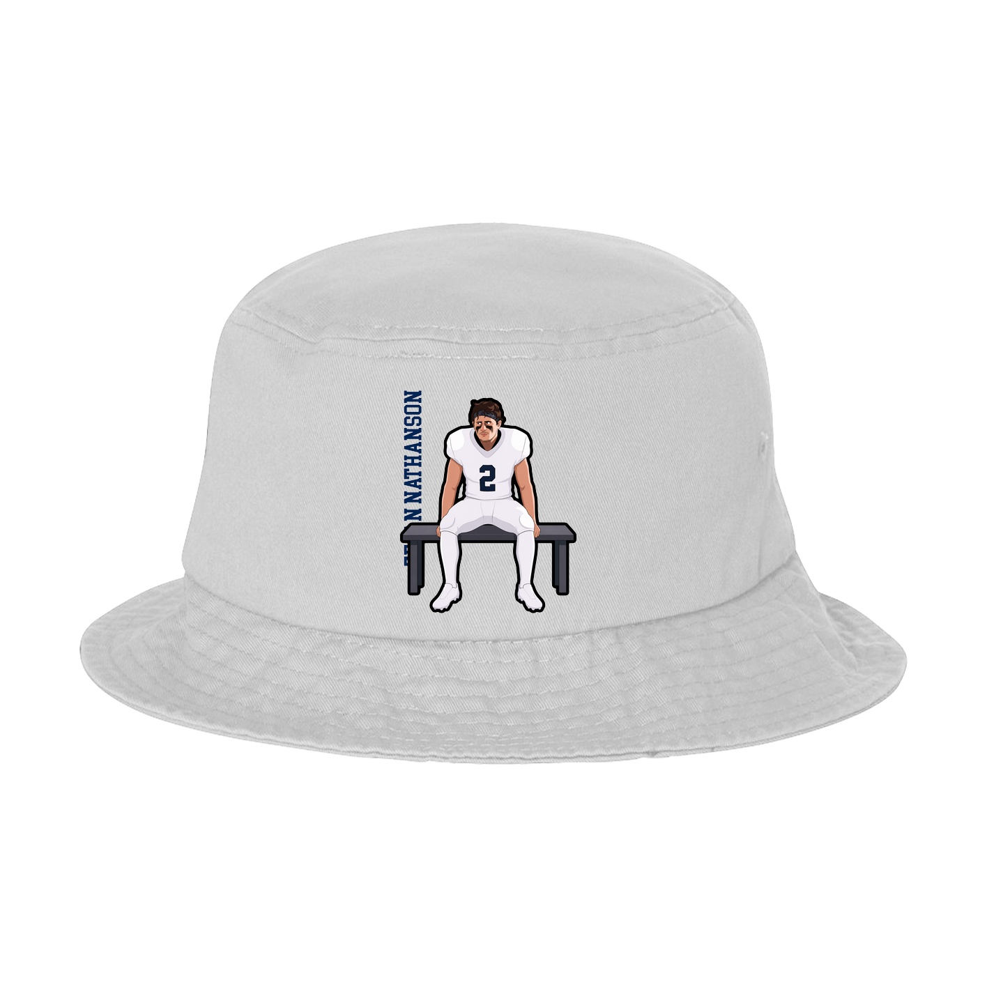 Bucket Cap — Name Vertical in White