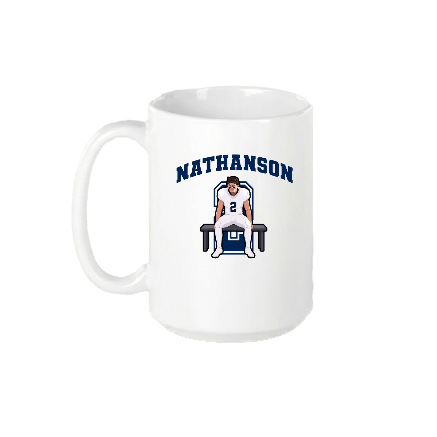 15oz Coffee Mug — Number in White