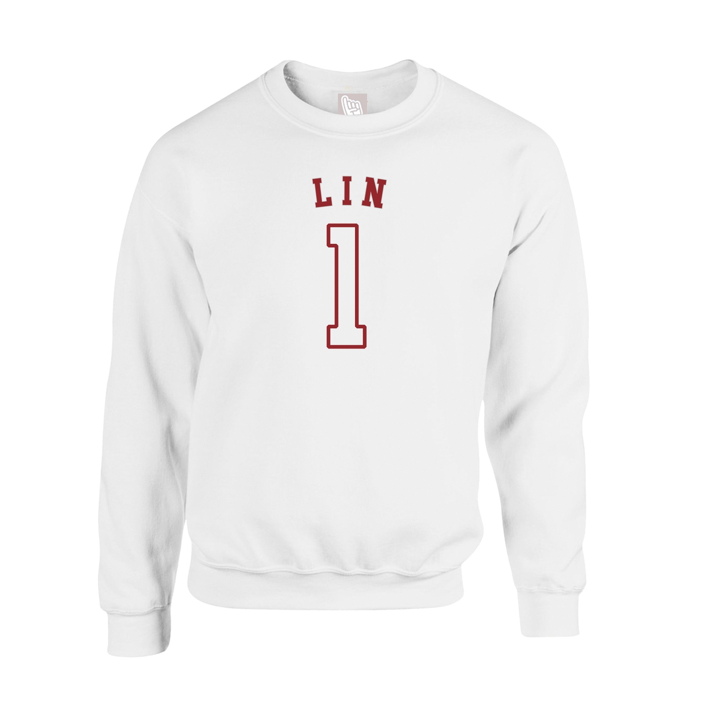 Fleece Crew — Shirsey Arch in White
