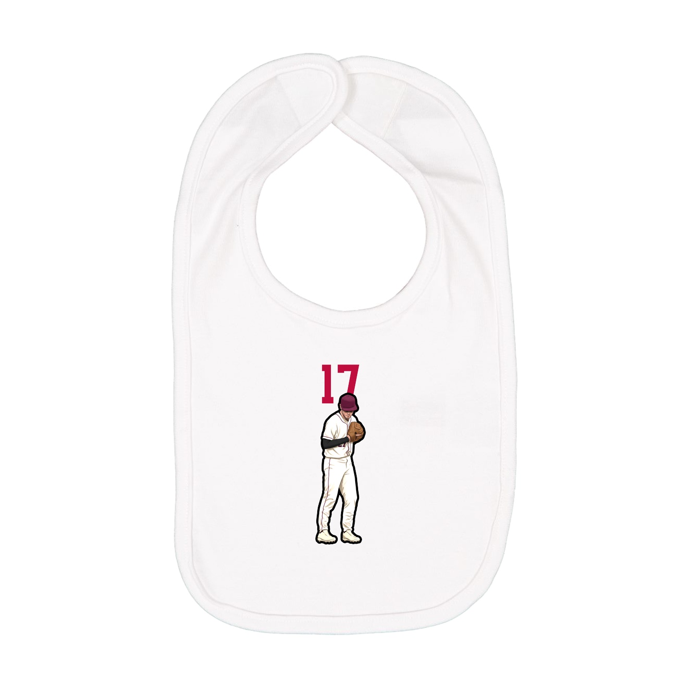 Infant Bib — Number Top in White