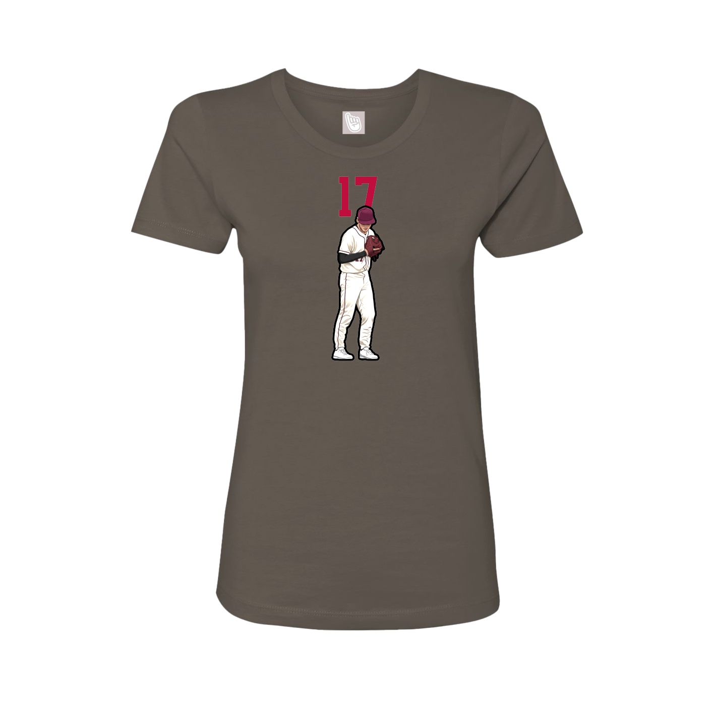 Womens Tee — Number Top in Grey