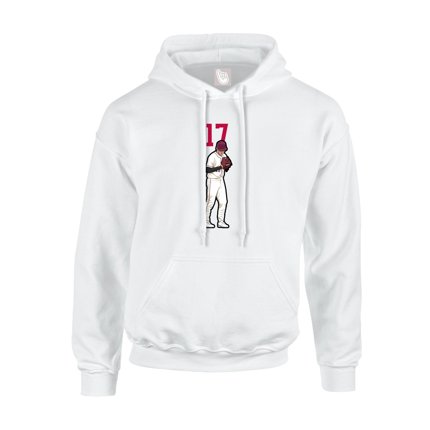 Hoodie — Number Top in White