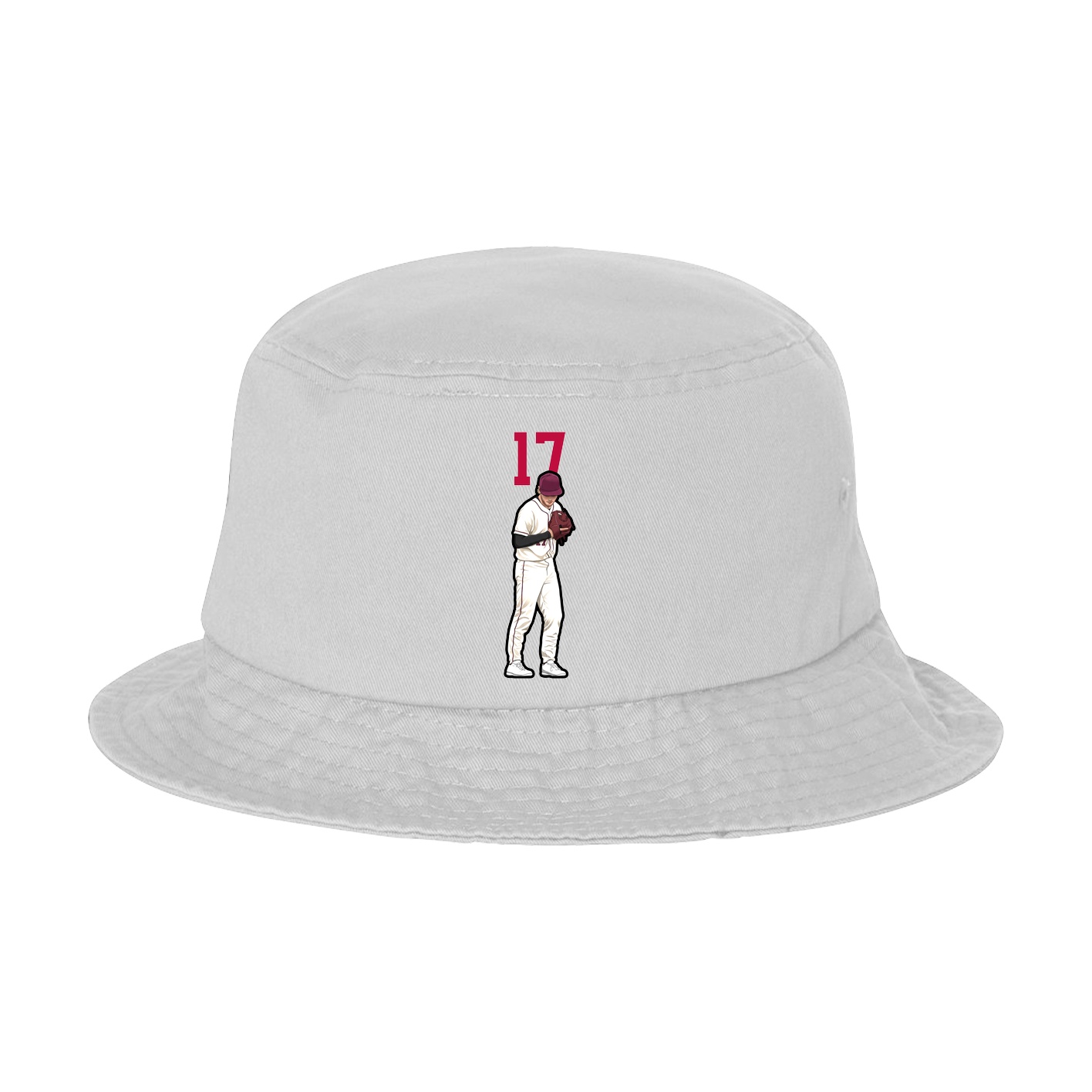Bucket Cap — Number Top in White