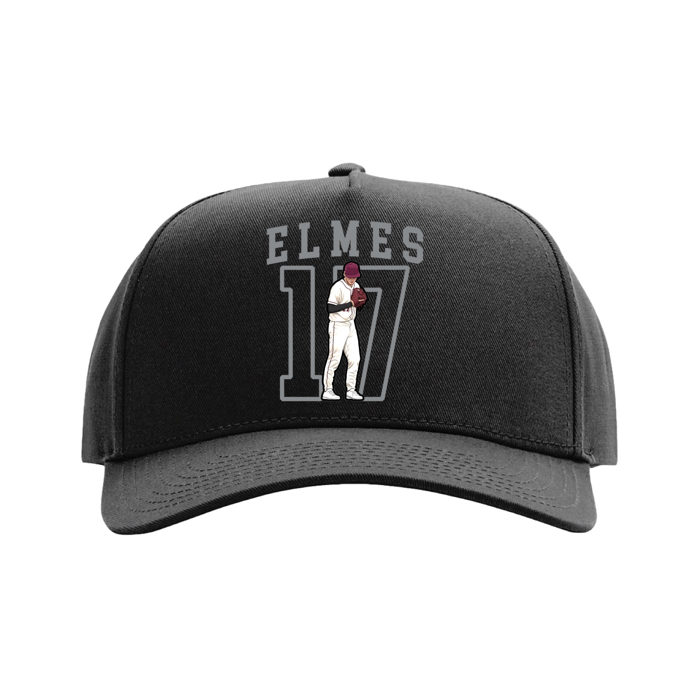 Full Fabric Five-Panel Champ Cap — Shirsey in Black