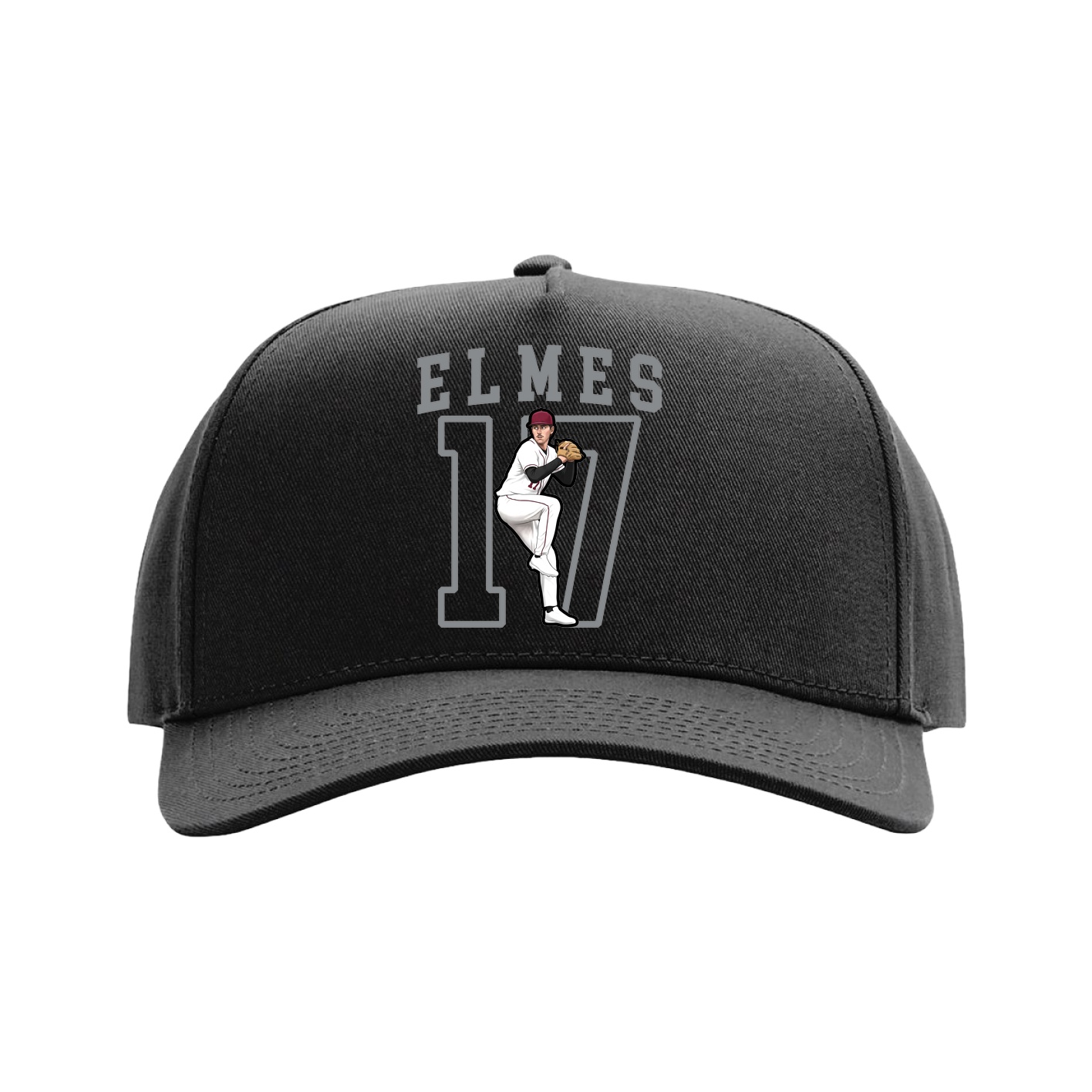 Full Fabric Five-Panel Champ Cap — Shirsey in Black