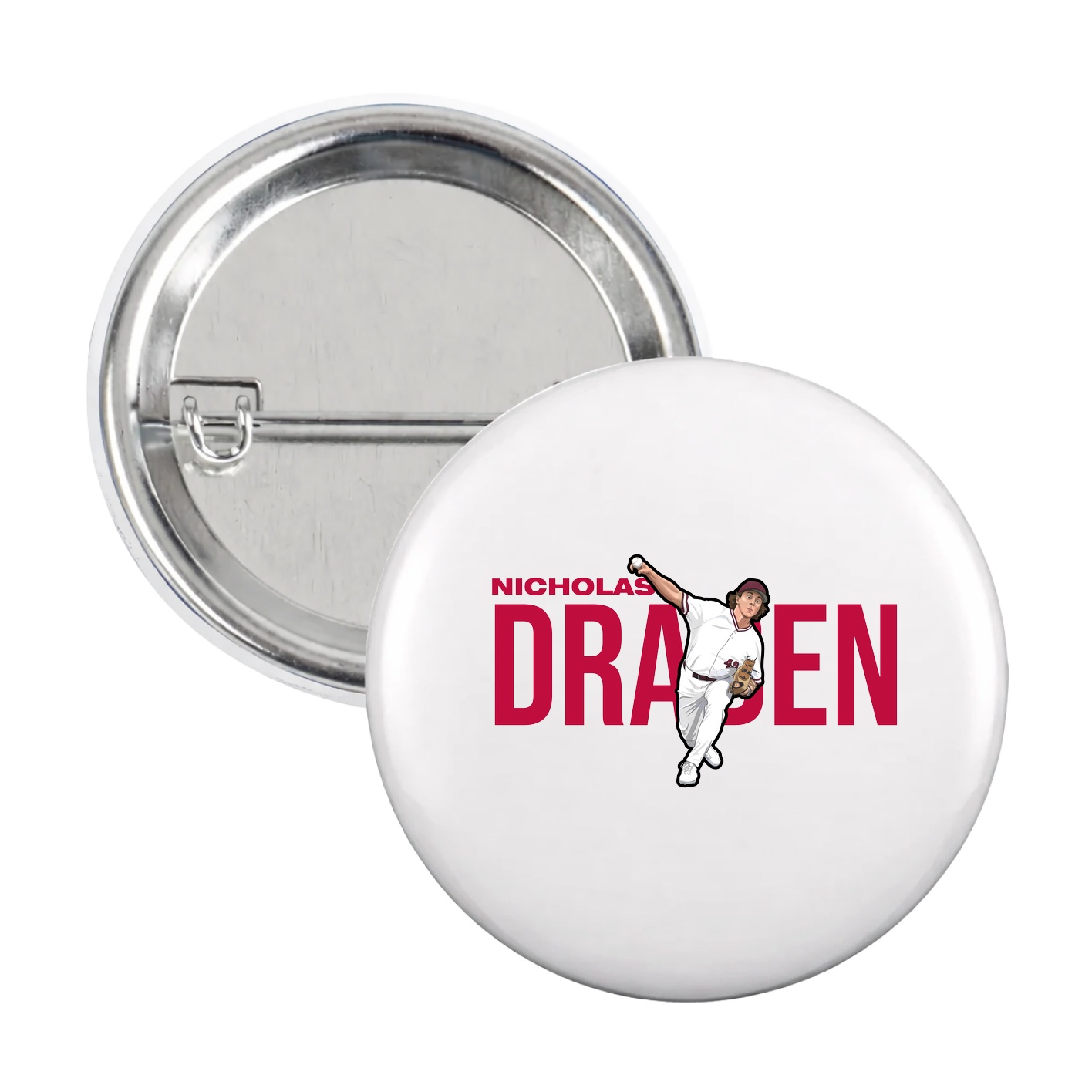 Game Day Button — Player Name in White