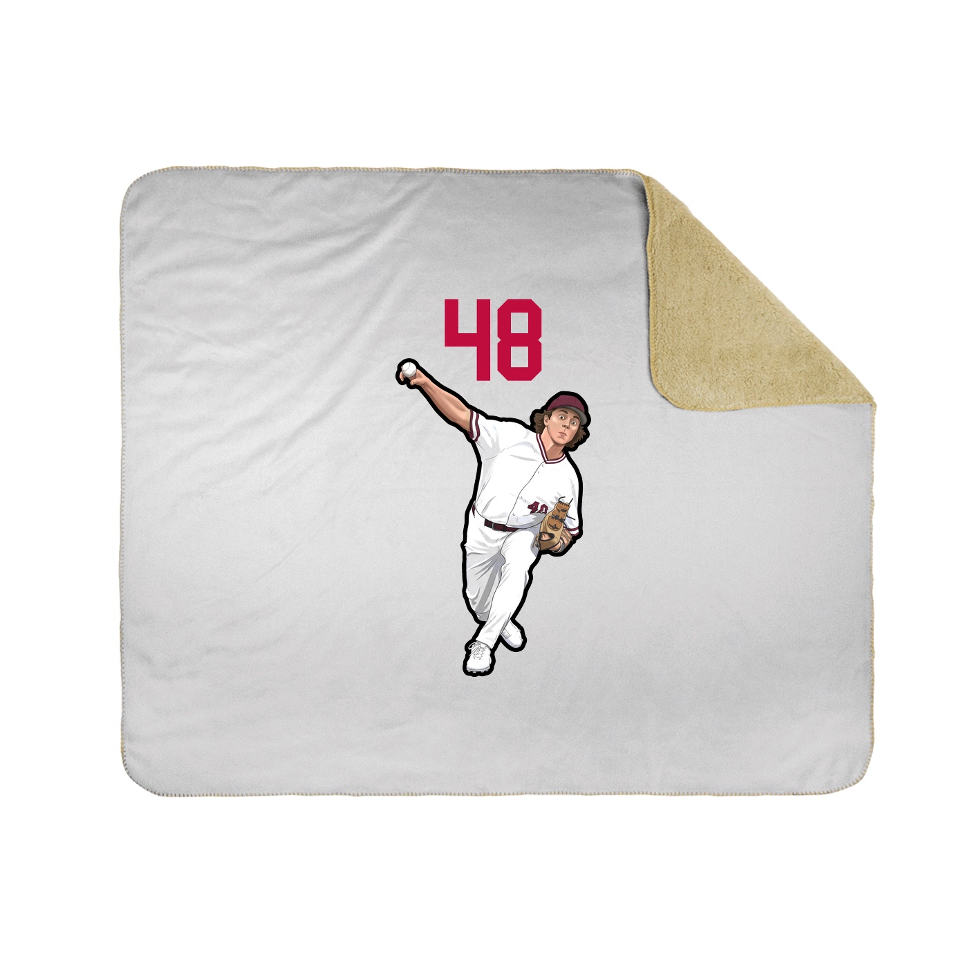 Throw Blanket — Number Top in White