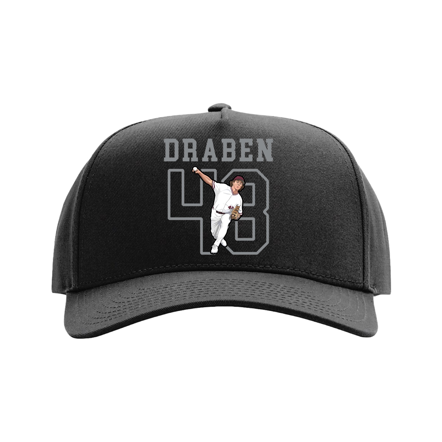 Full Fabric Five-Panel Champ Cap — Shirsey in Black