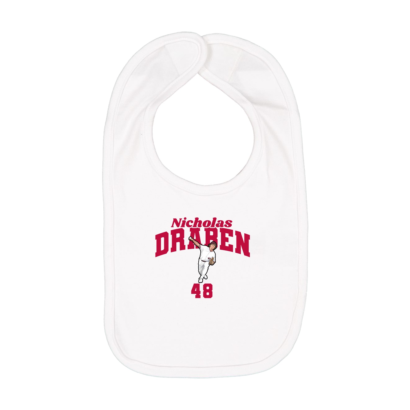 Infant Bib — Signature Arch in White
