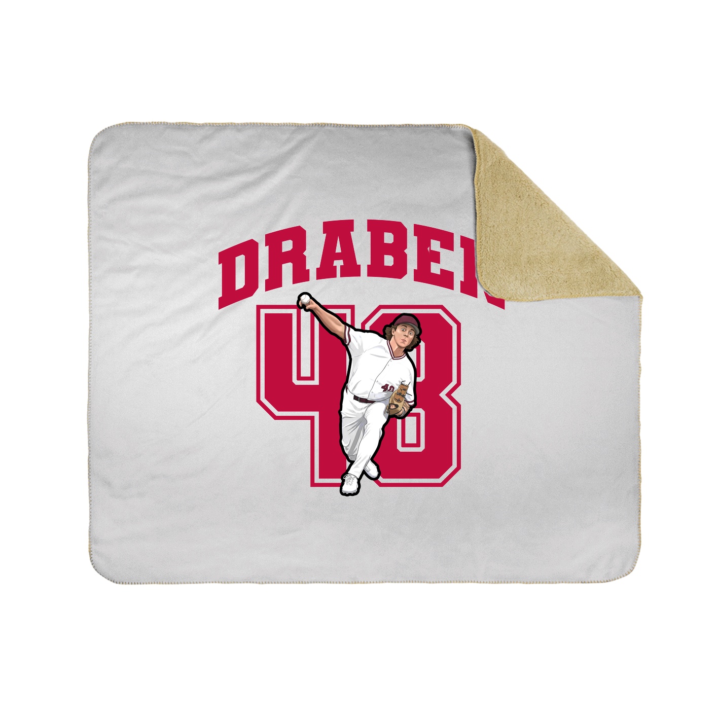 Throw Blanket — Number in White