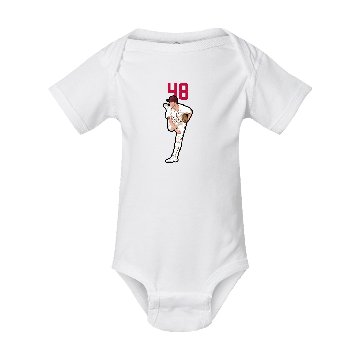 Baby Onesie — Number Top in White
