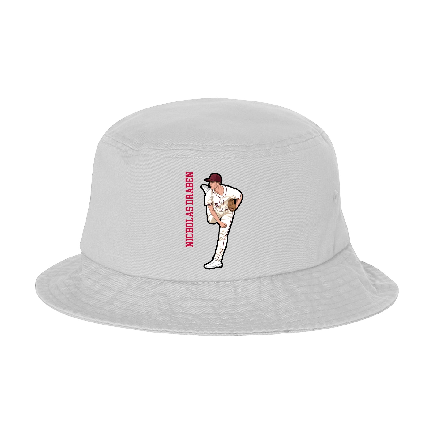Bucket Cap — Name Vertical in White