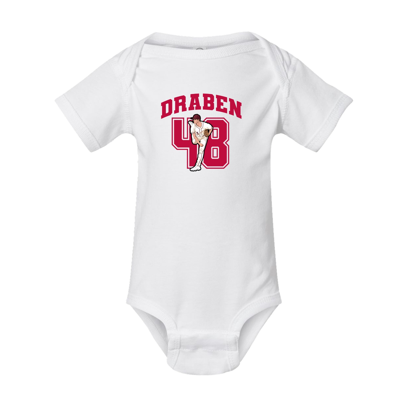 Baby Onesie — Number in White