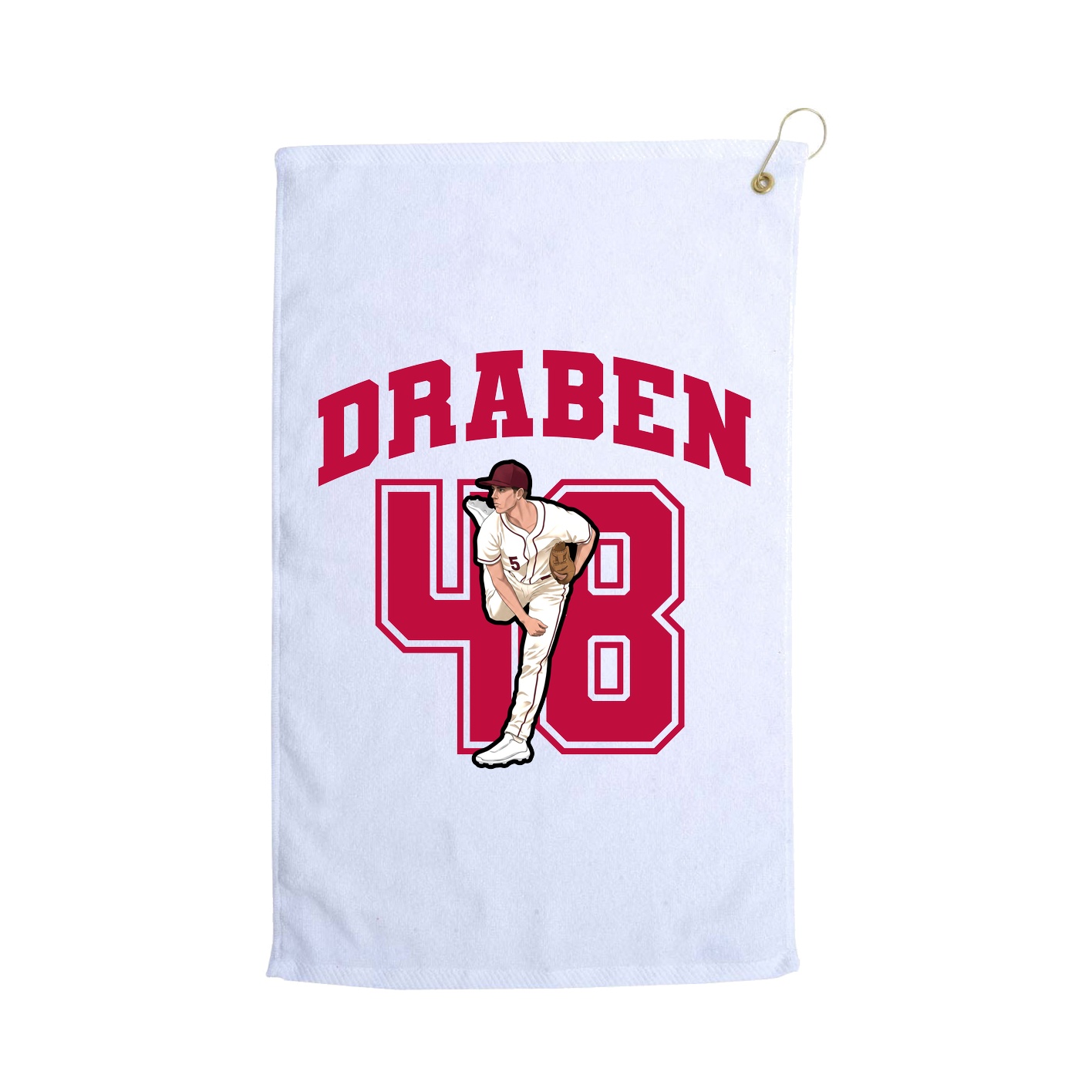 Golf Towel — Number in White