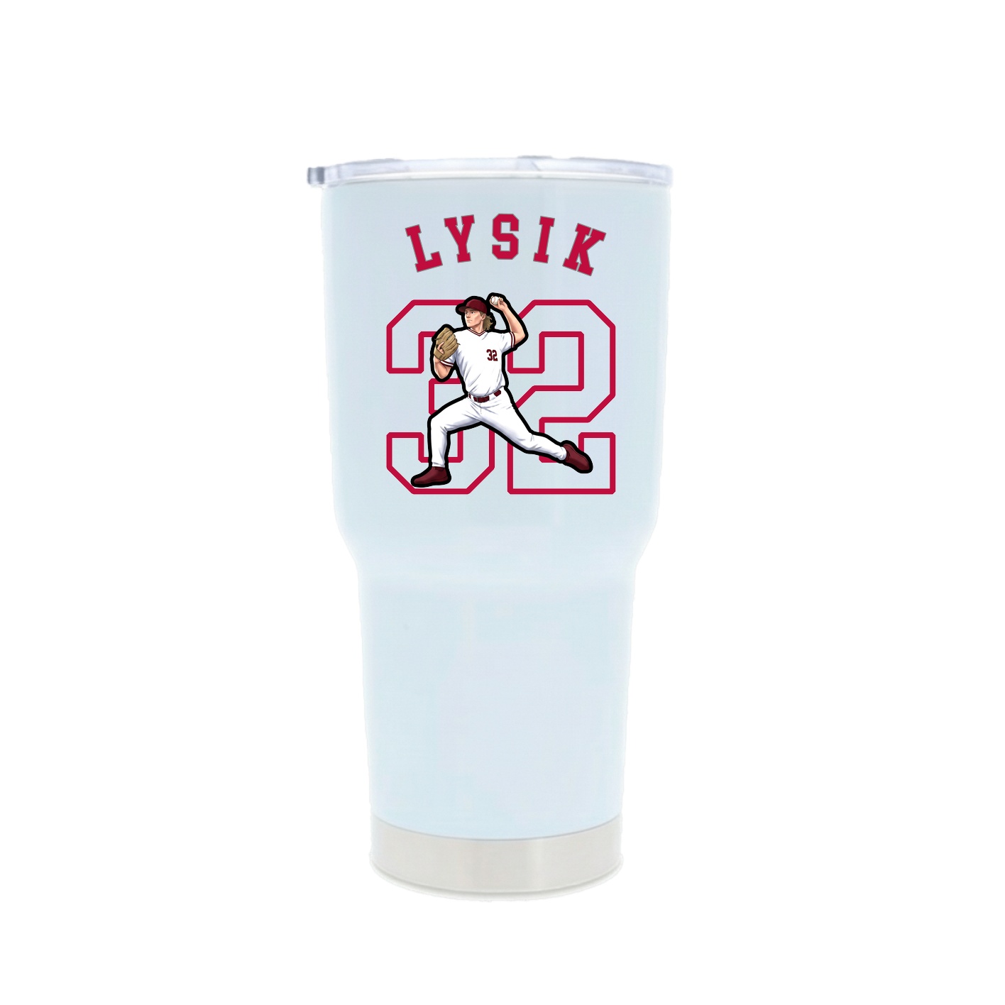 30oz Stainless Steel Tumbler — Shirsey Arch in White