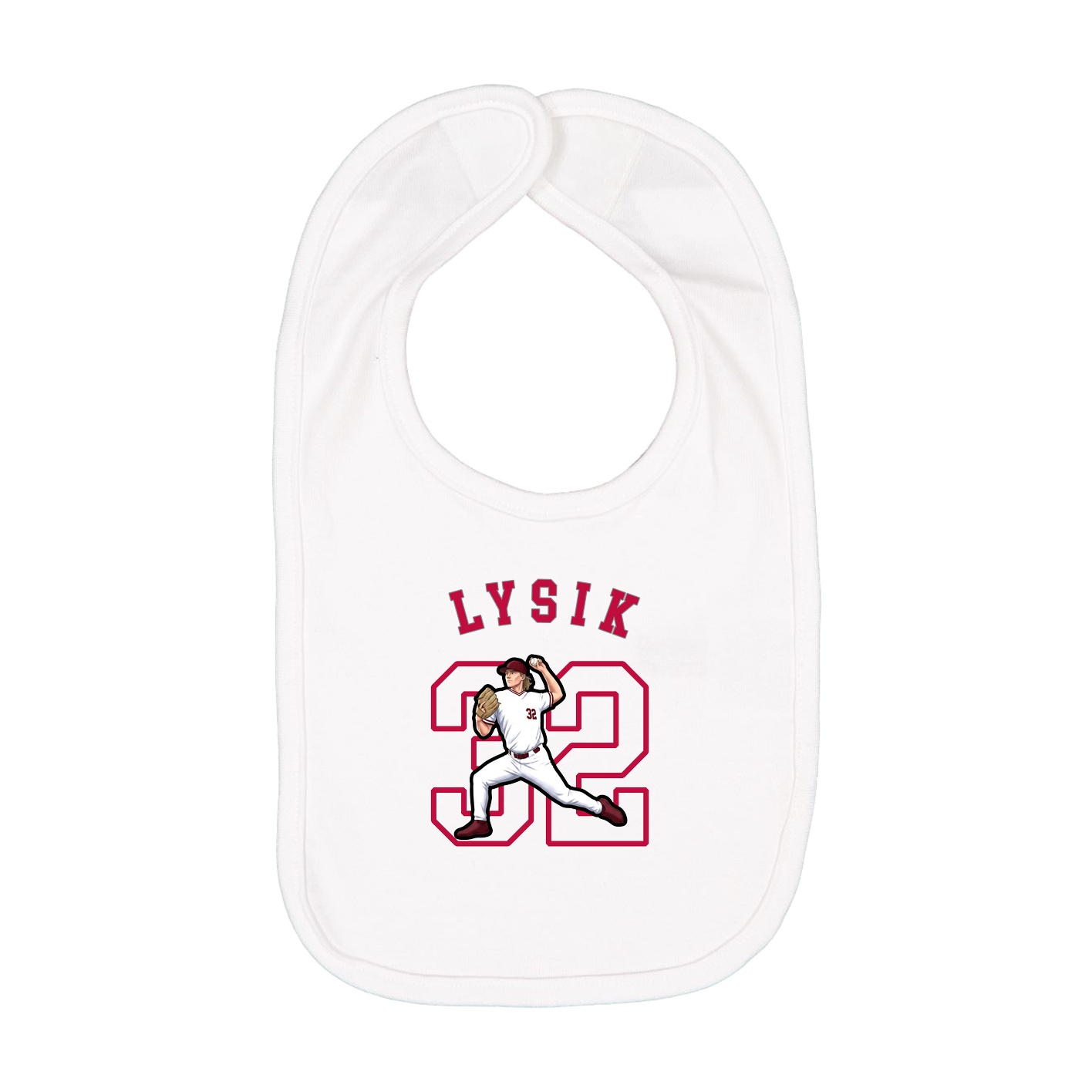 Infant Bib — Shirsey Arch in White