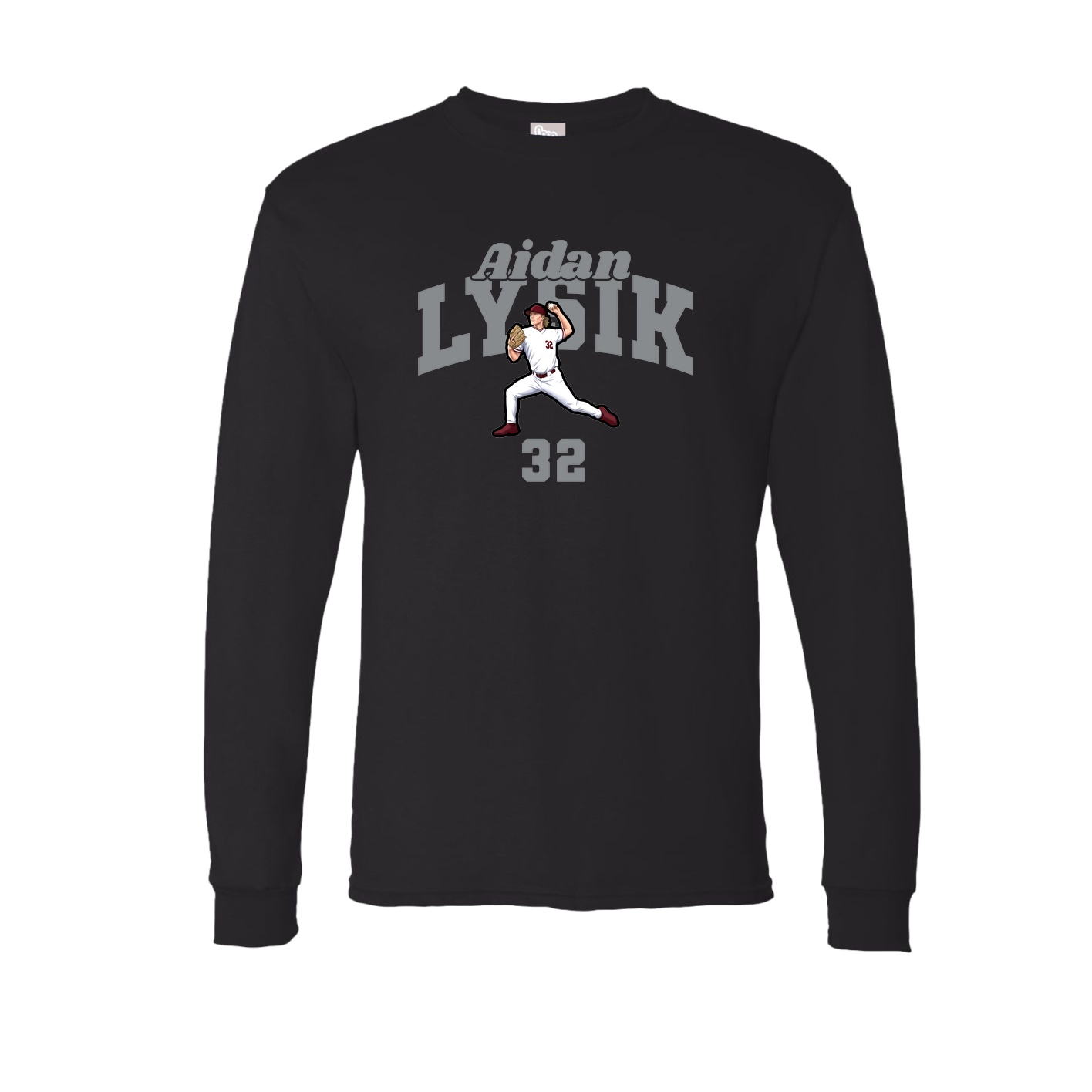Long Sleeve Tee — Signature Arch in Black