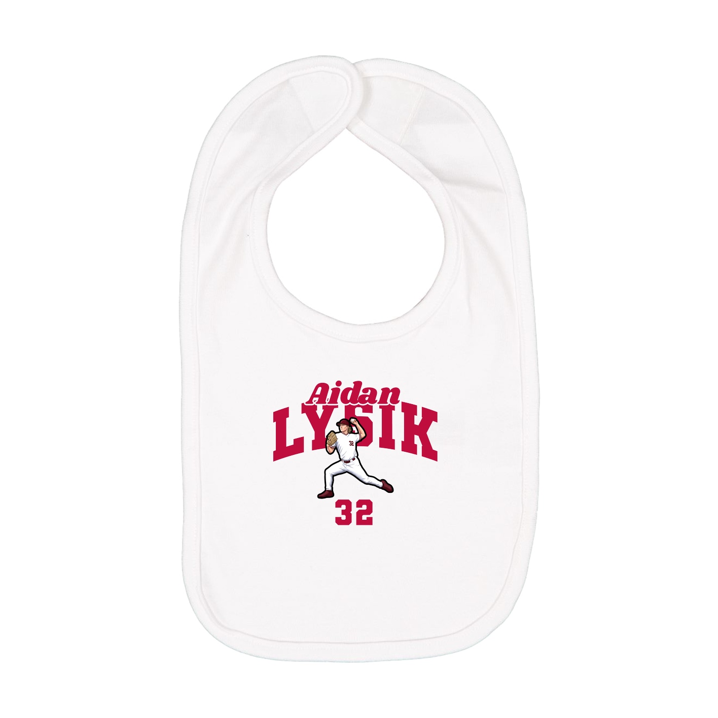 Infant Bib — Signature Arch in White
