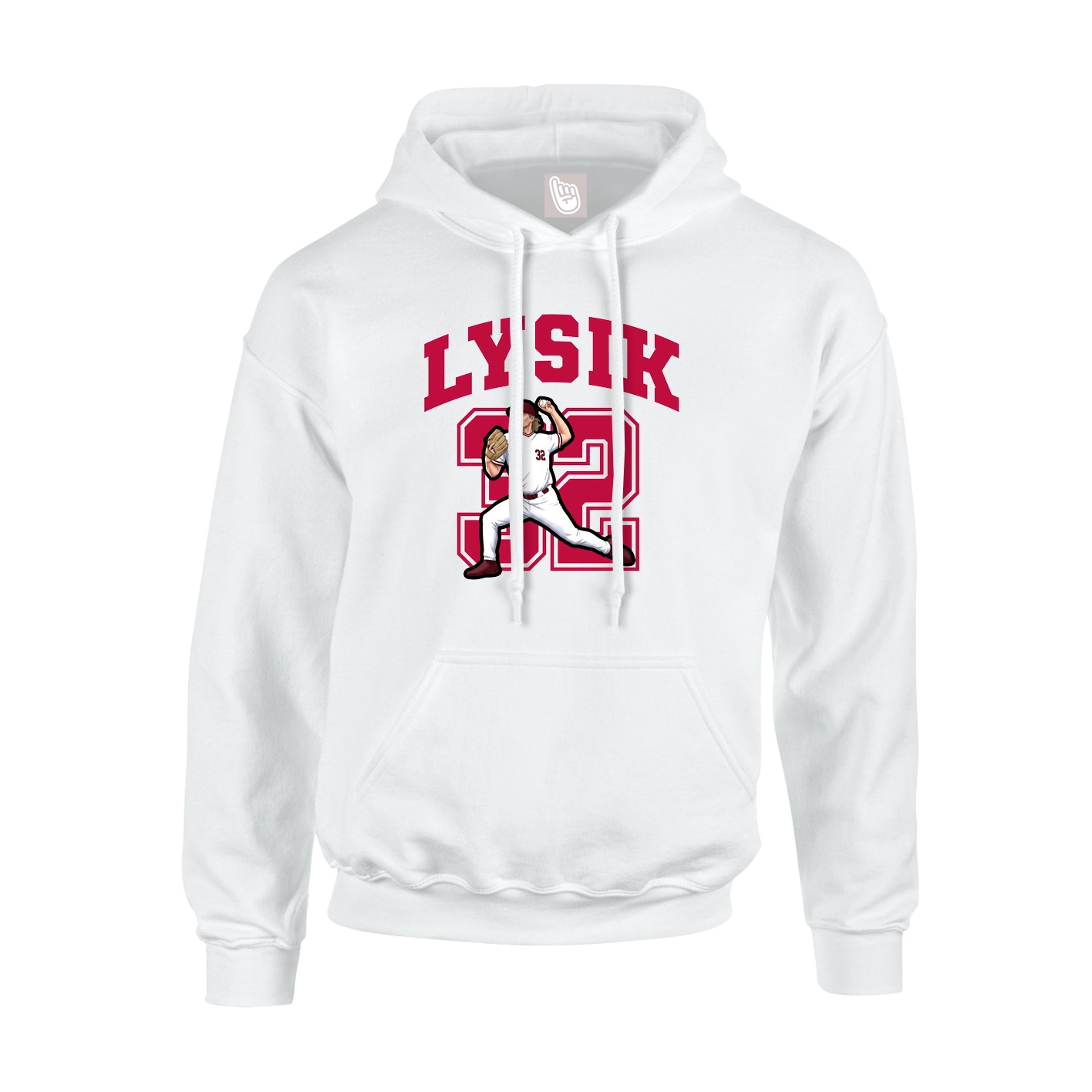 Youth Hoodie — Number in White