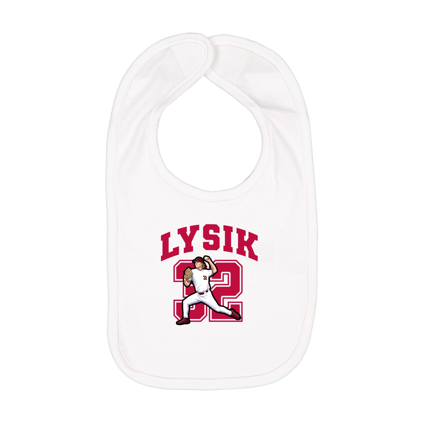 Infant Bib — Number in White