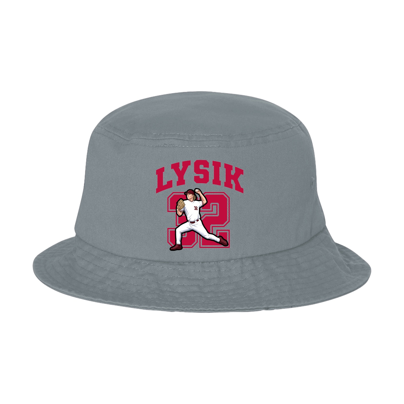 Bucket Cap — Number in Grey