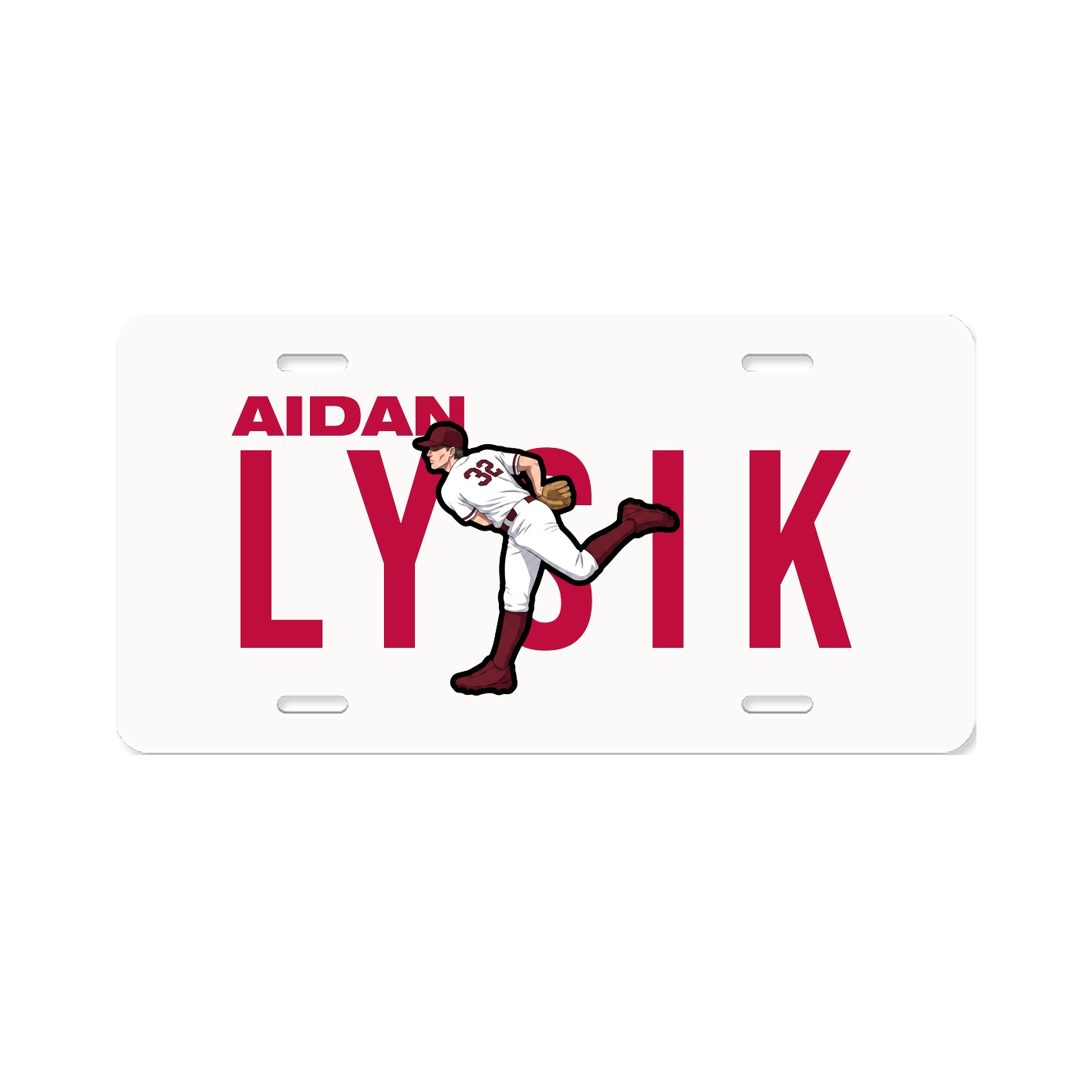 License Plate — Player Name in Classic