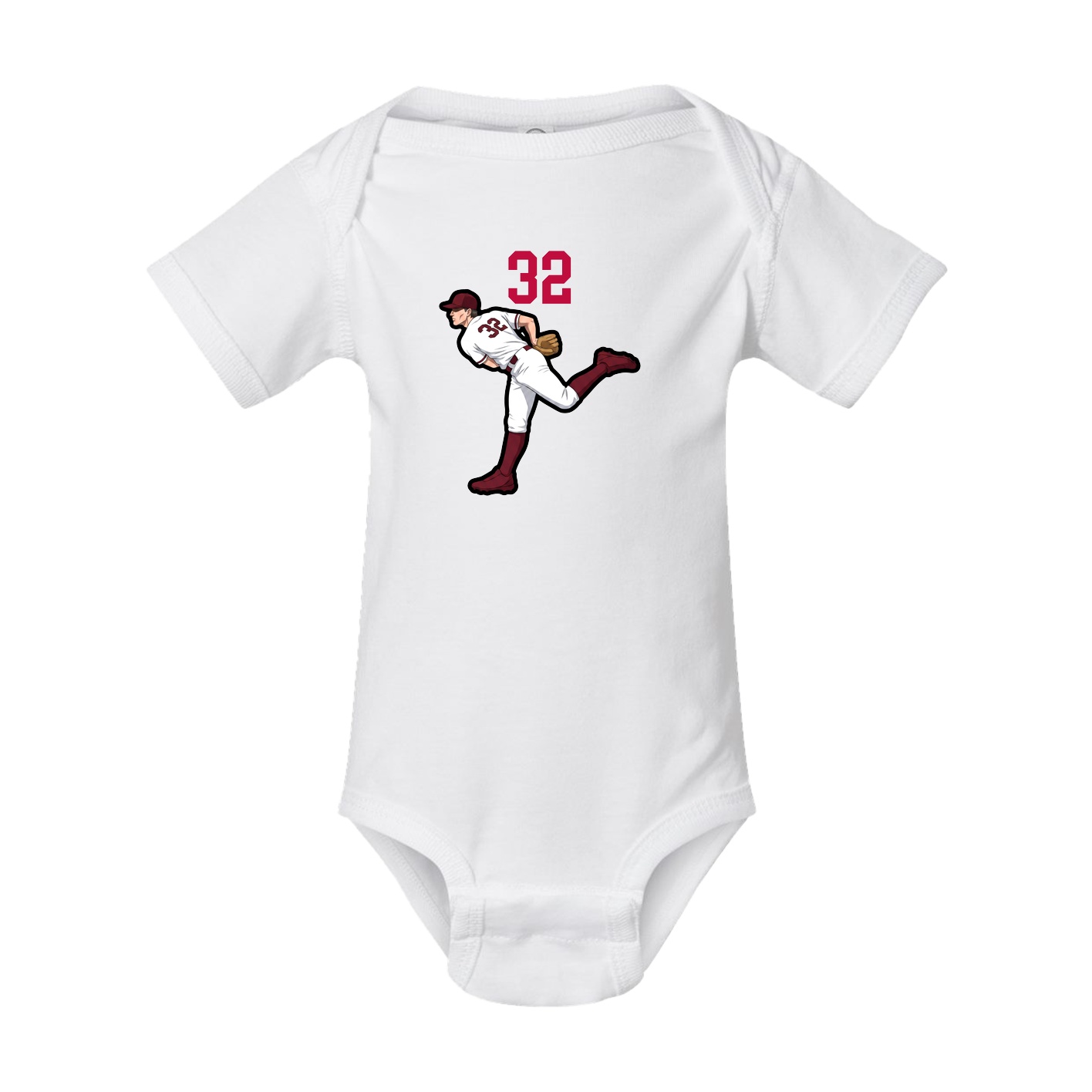 Baby Onesie — Number Top in White