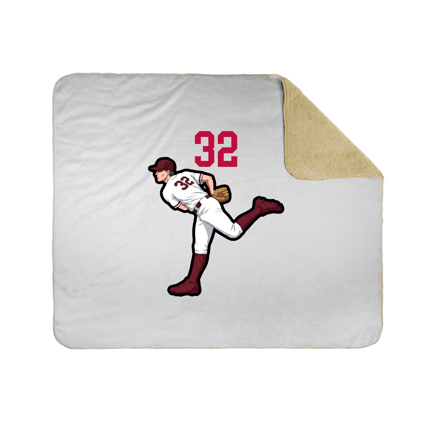Throw Blanket — Number Top in White