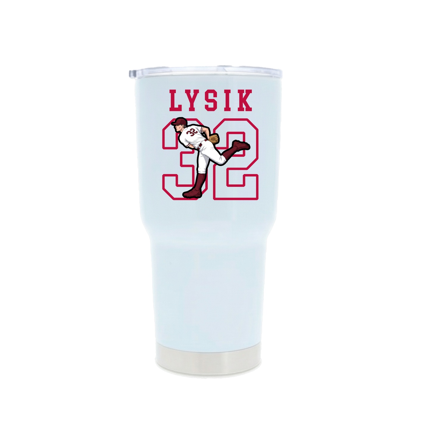 30oz Stainless Steel Tumbler — Shirsey in White
