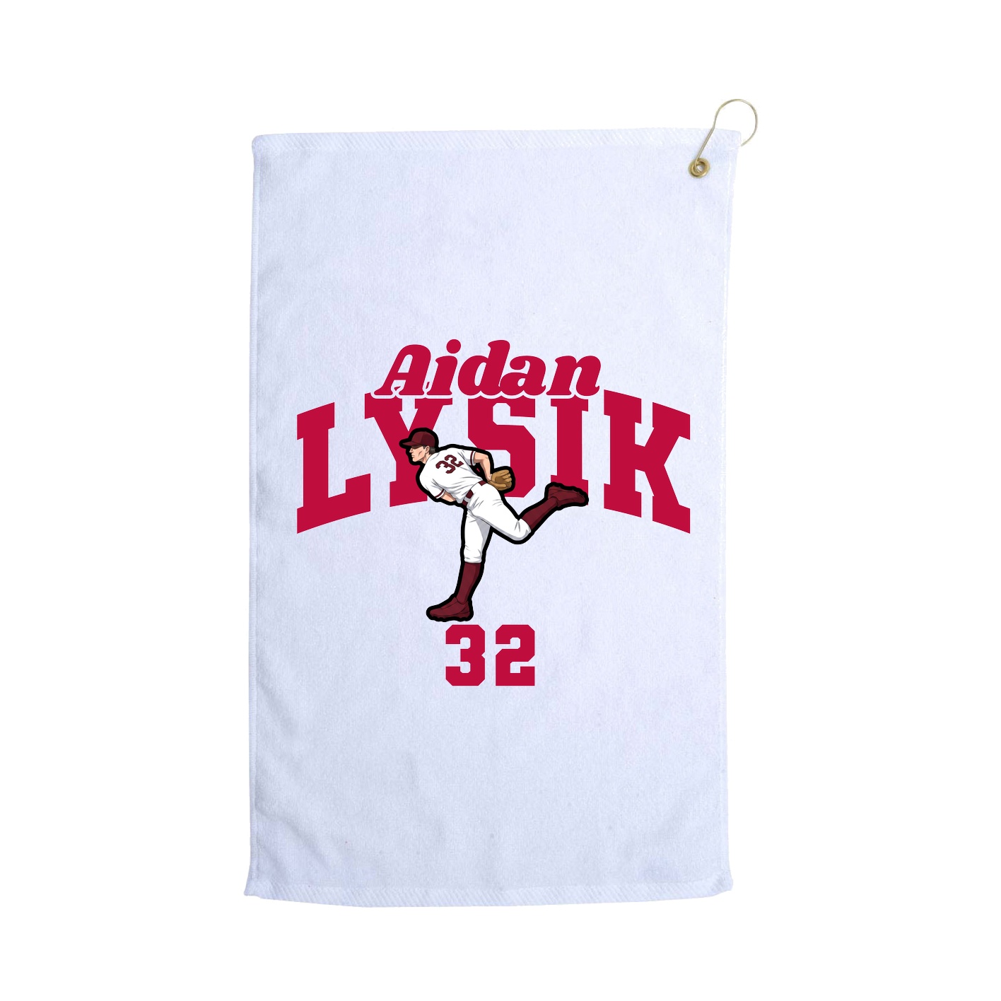 Golf Towel — Signature Arch in White