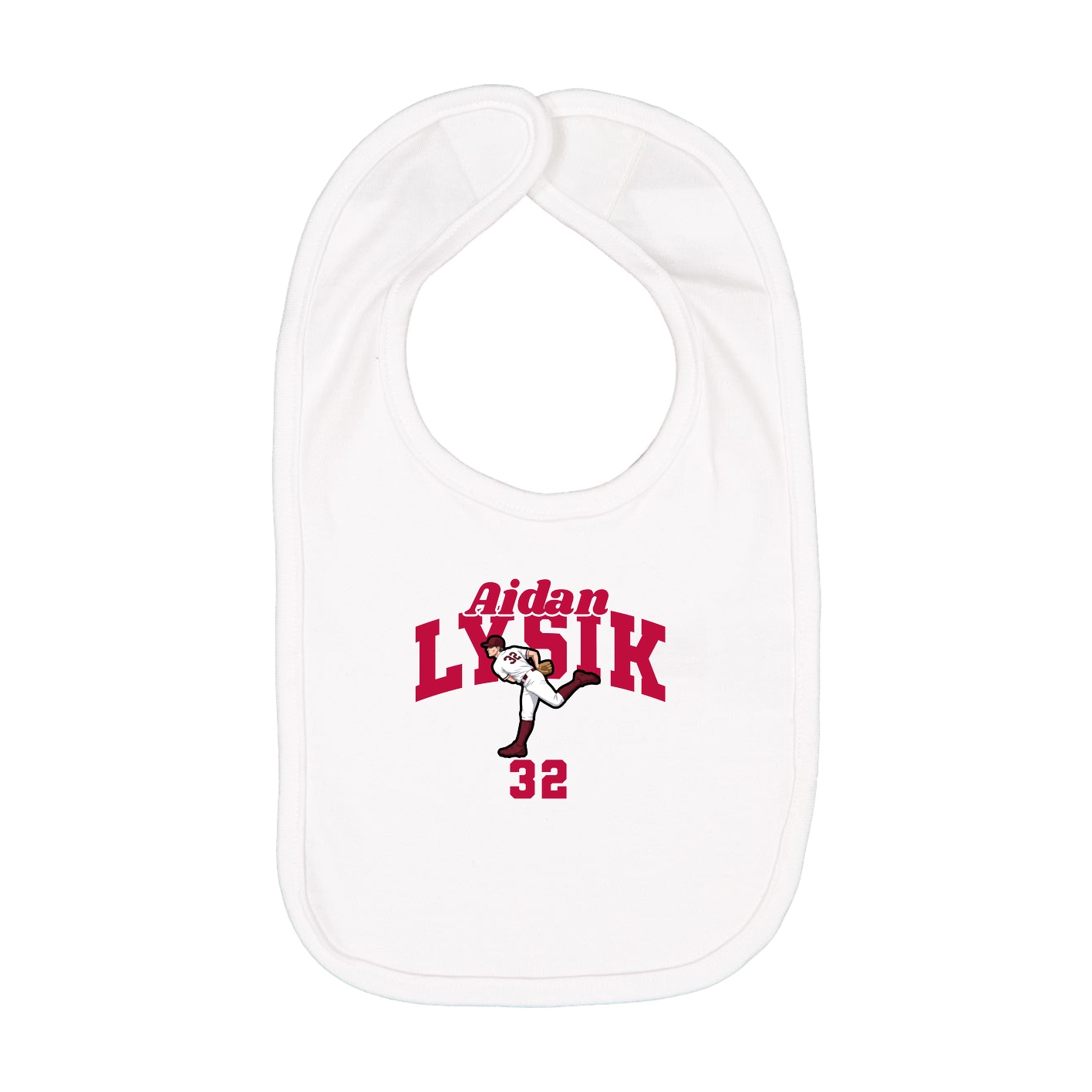 Infant Bib — Signature Arch in White