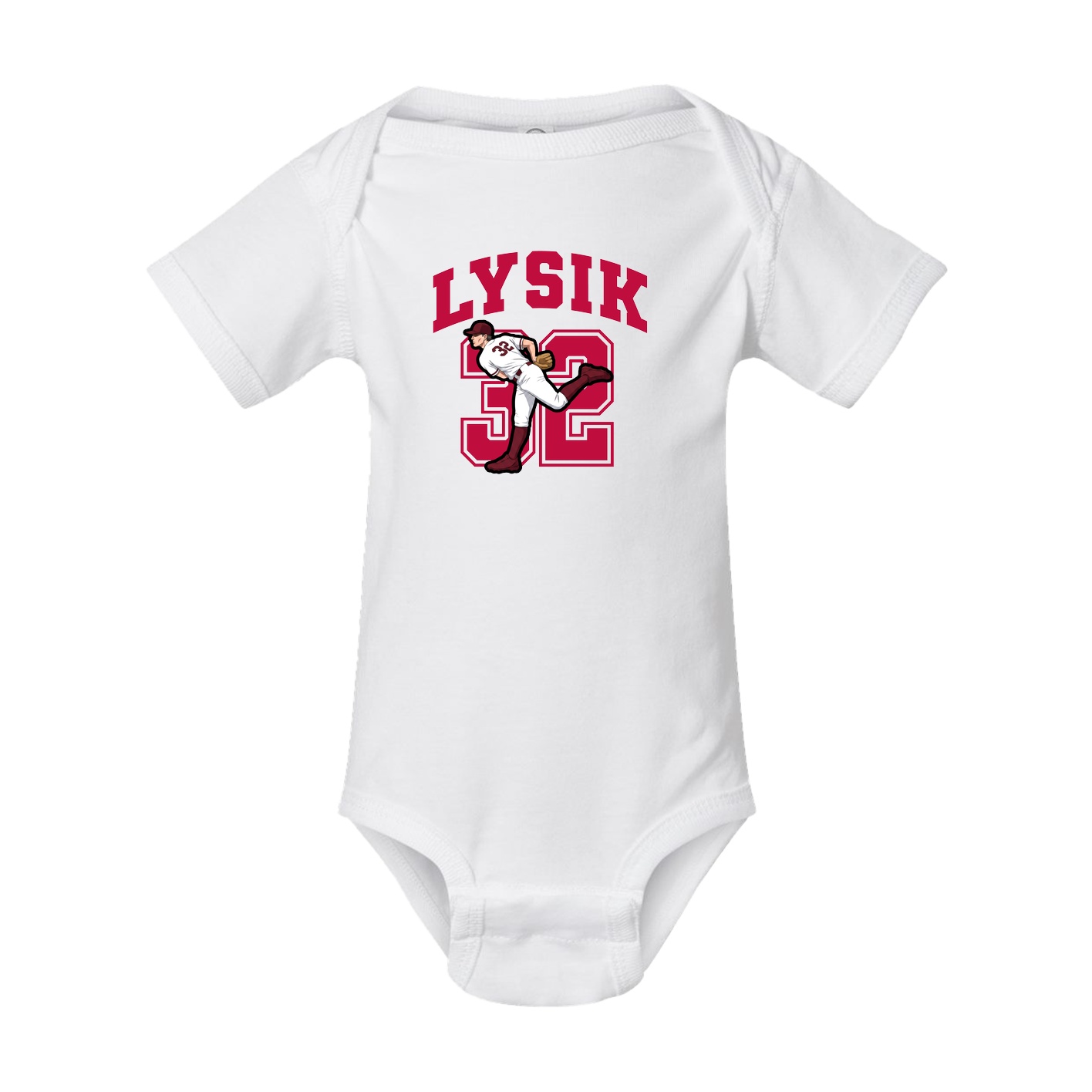 Baby Onesie — Number in White