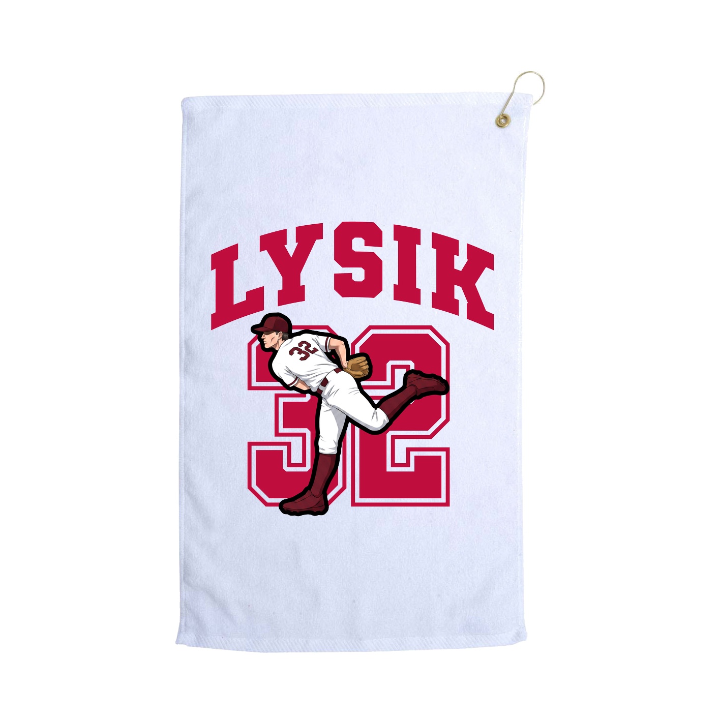 Golf Towel — Number in White
