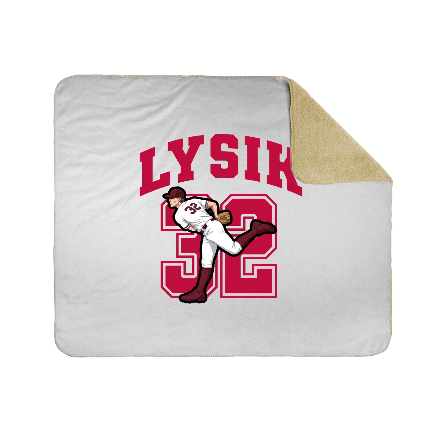 Throw Blanket — Number in White