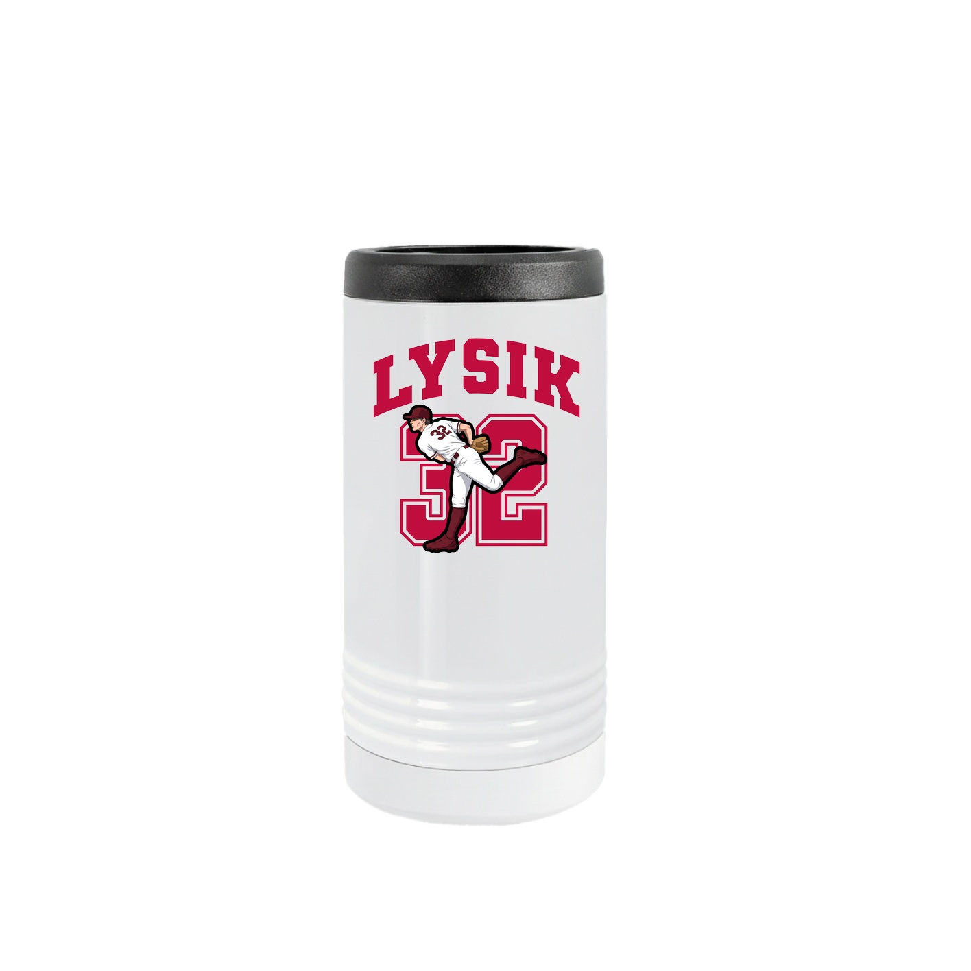 Slim Beverage Holder — Number in White