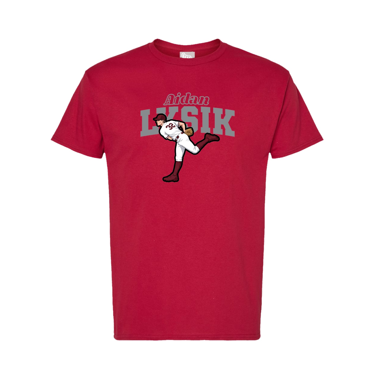 Tee — Name Arch in Crimson