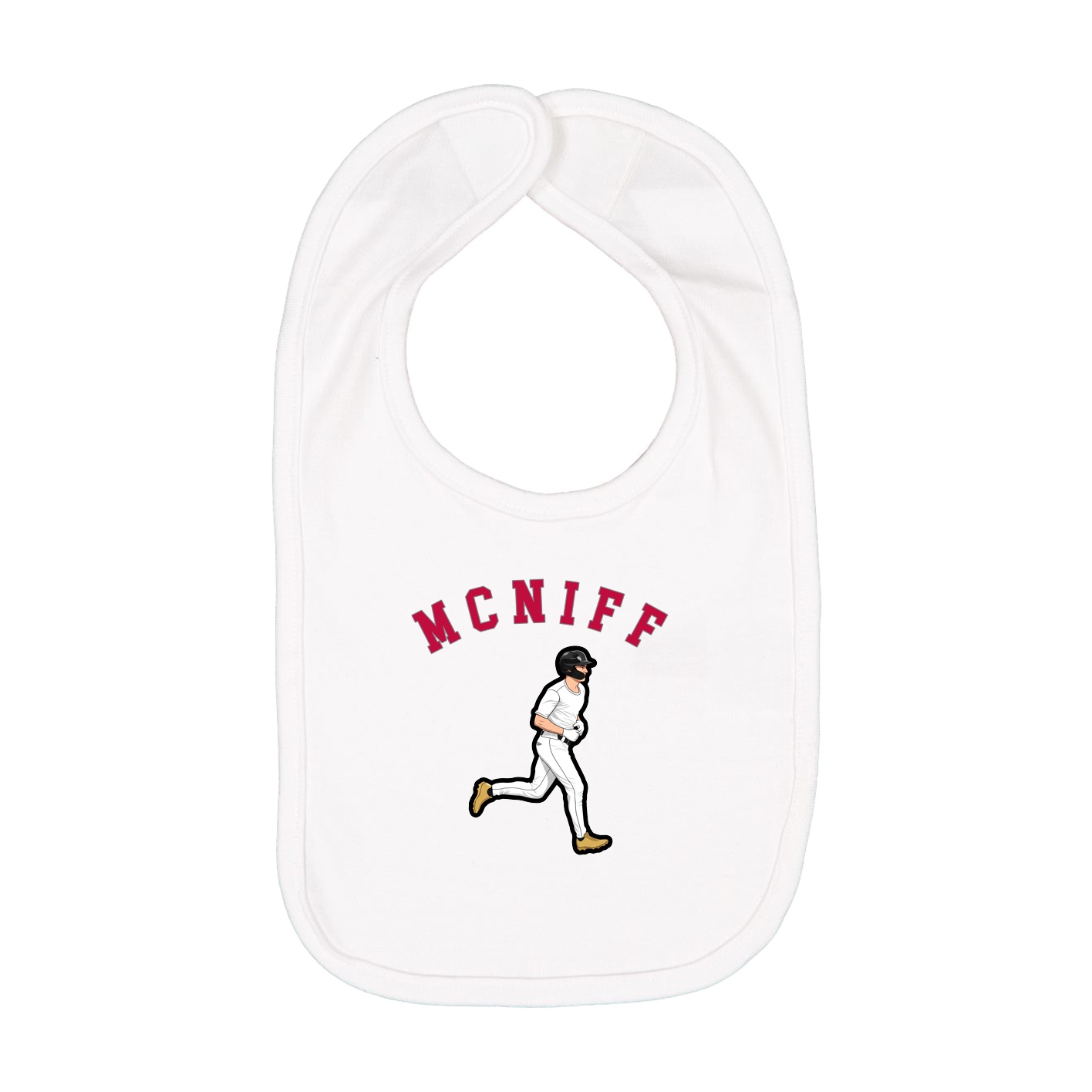 Infant Bib — Shirsey Arch in White