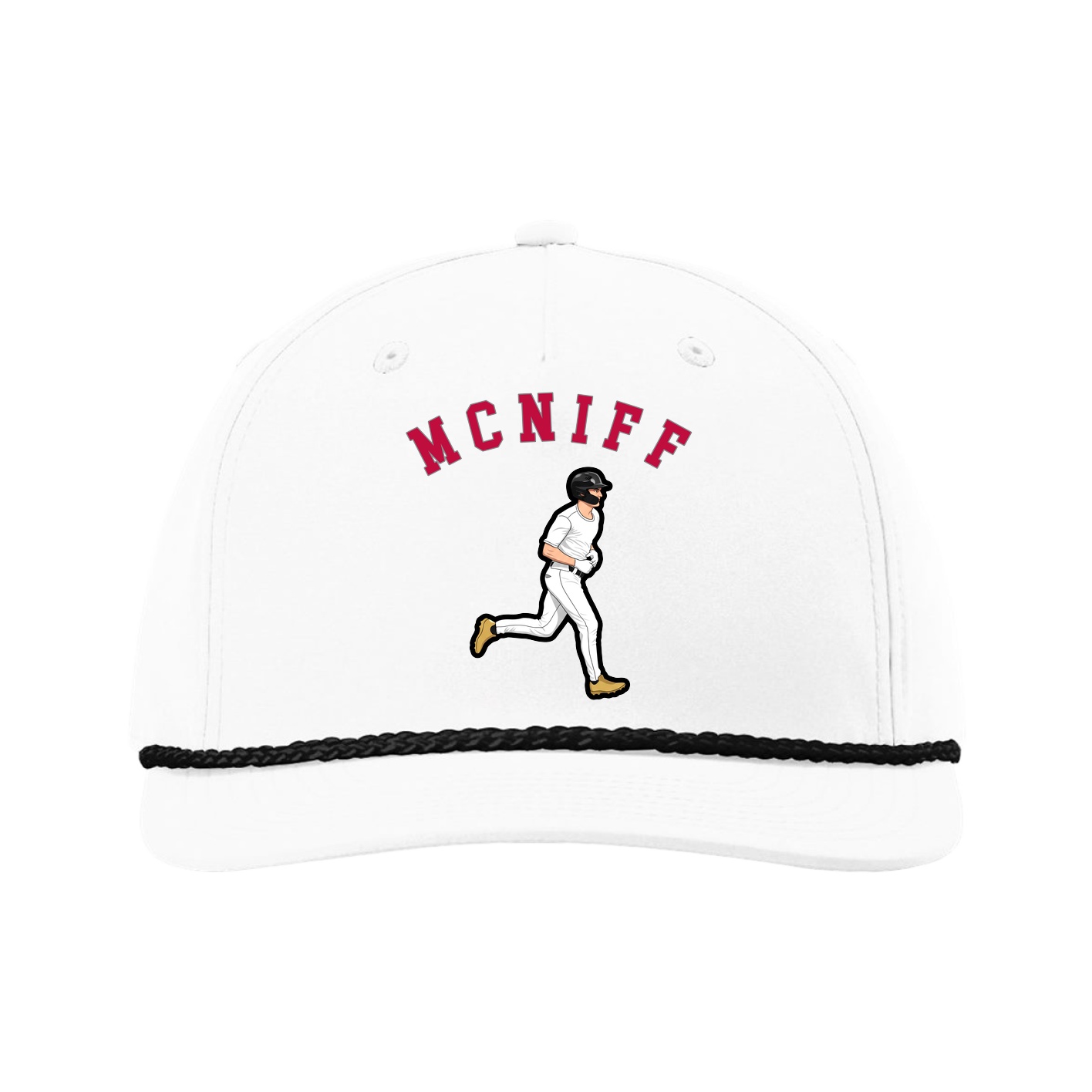 Five-Panel Classic Rope Cap — Shirsey Arch in White