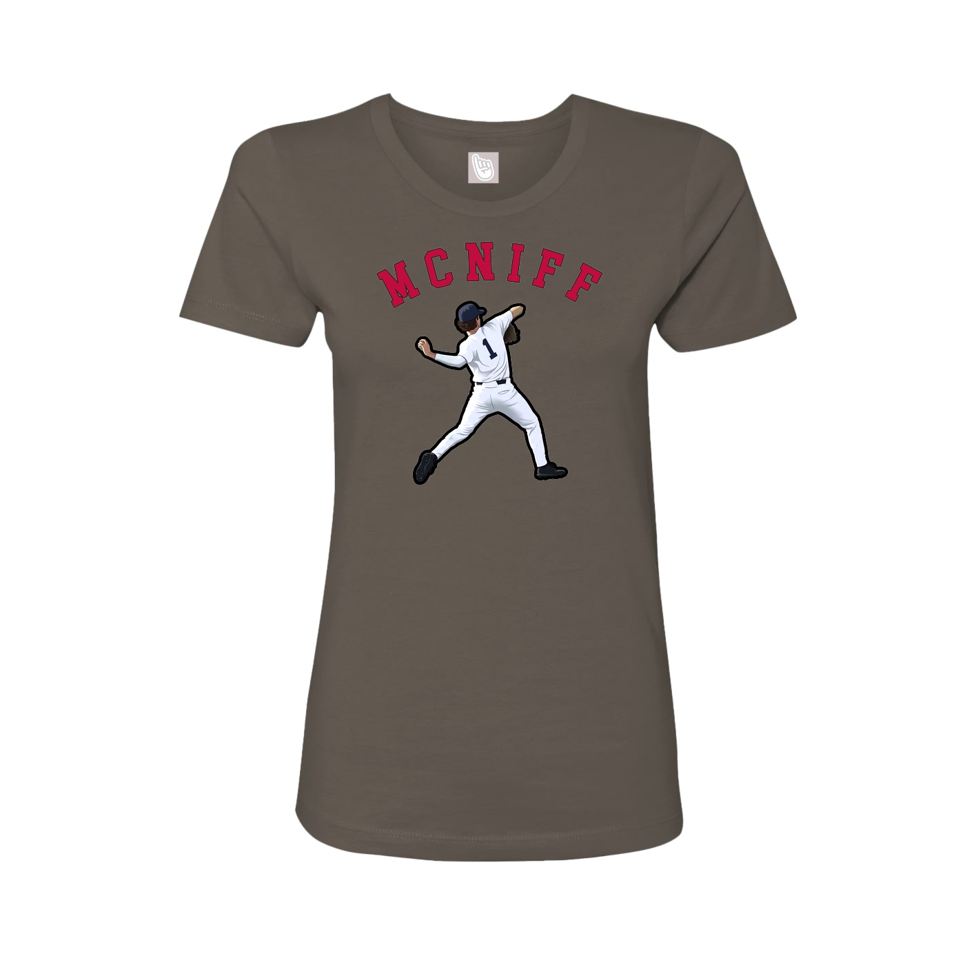 Fitted Women's Tee — Shirsey Arch in Grey